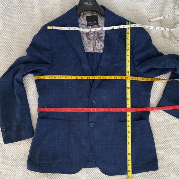High Quality Men’s “Digel” Navy Blazer 2 Buttons Unlined Size 52 - Picture 9 of 17